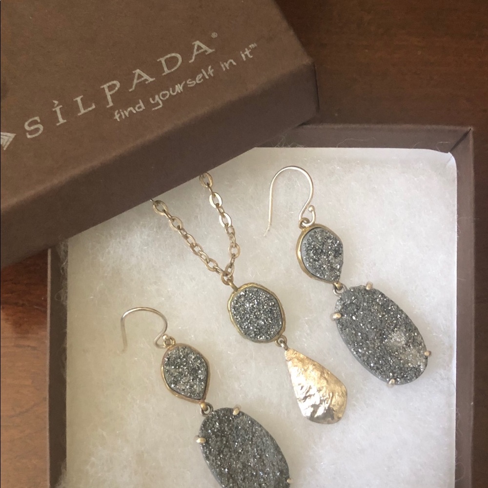 Silpada necklace with matching earrings